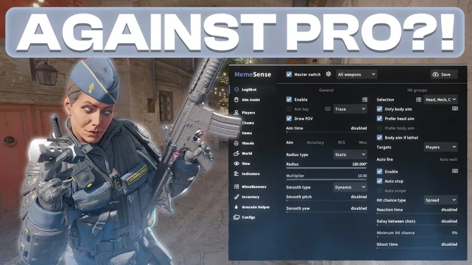 CS2 Cheats in a Memesense Pro Match